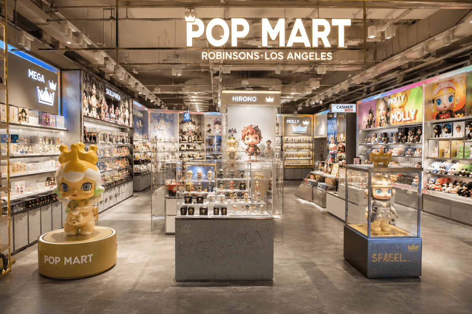 A full-scale Pop Mart store in the US featuring an artistic layout designed specifically for designer toy collectors.
