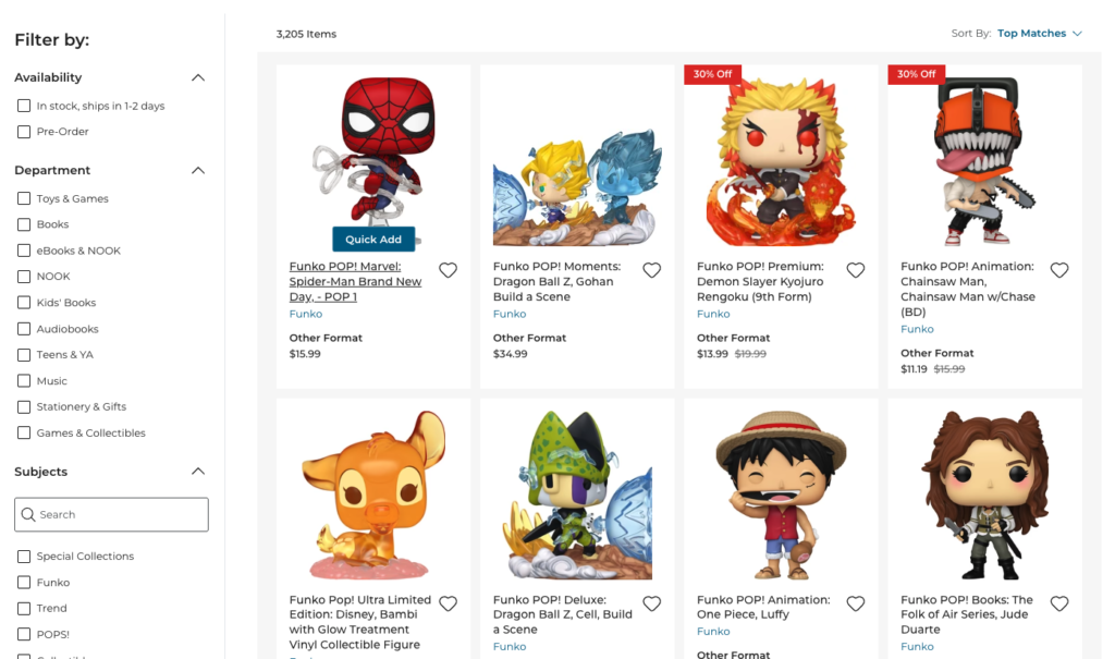funko at barnesandnoble