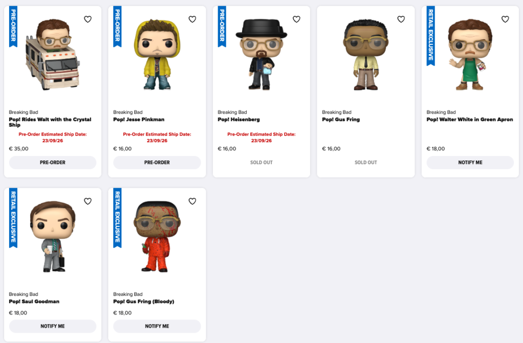 breaking bad funko update august 2026